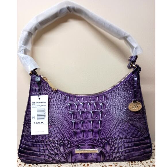 Brahmin ESME ULTRAVIOLET Genuine Leather NWT! 💜 - Picture 1 of 8